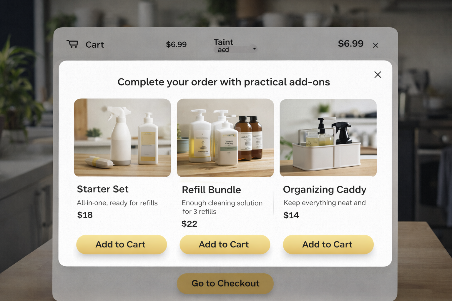 Align Shopify upsell logic with Q1 intent